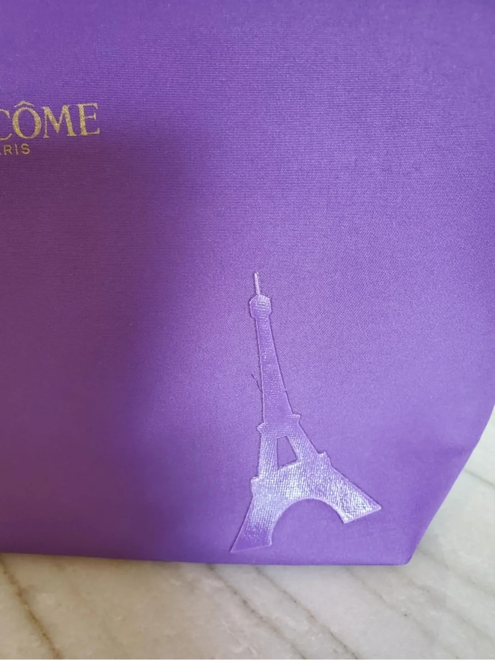 Lancôme Paris Purple Zip Top Makeup Travel Bag